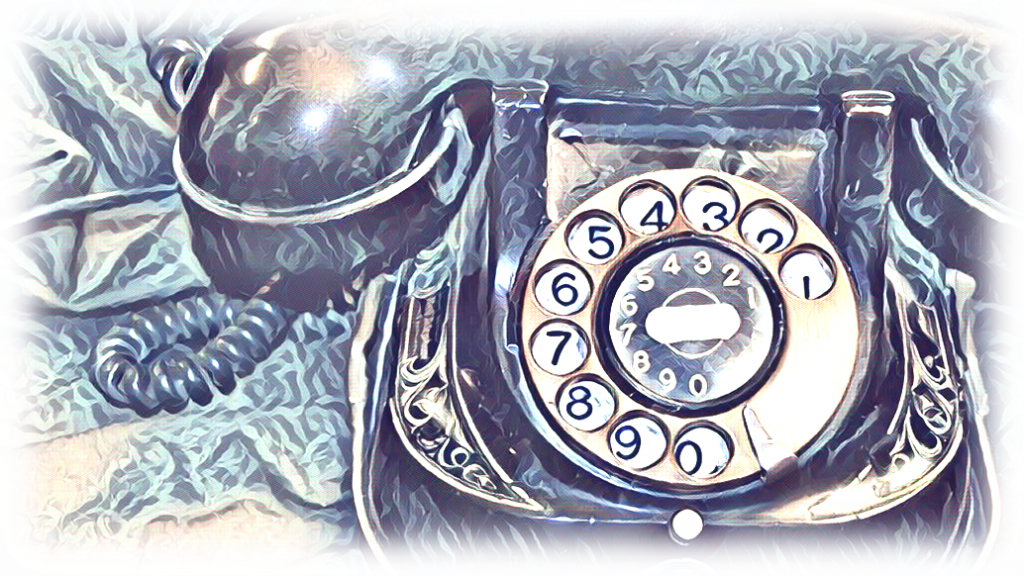 illustration of old telephone