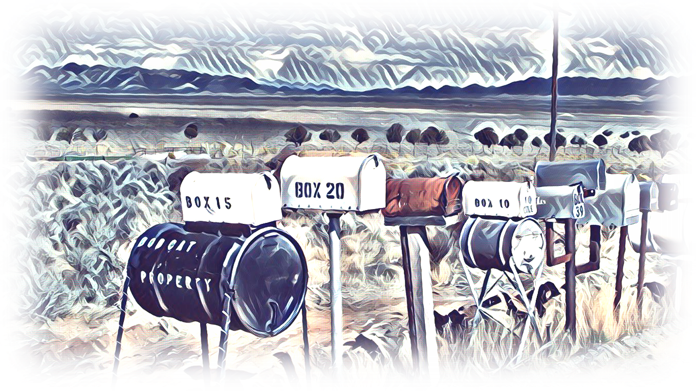 illustration of mailboxes